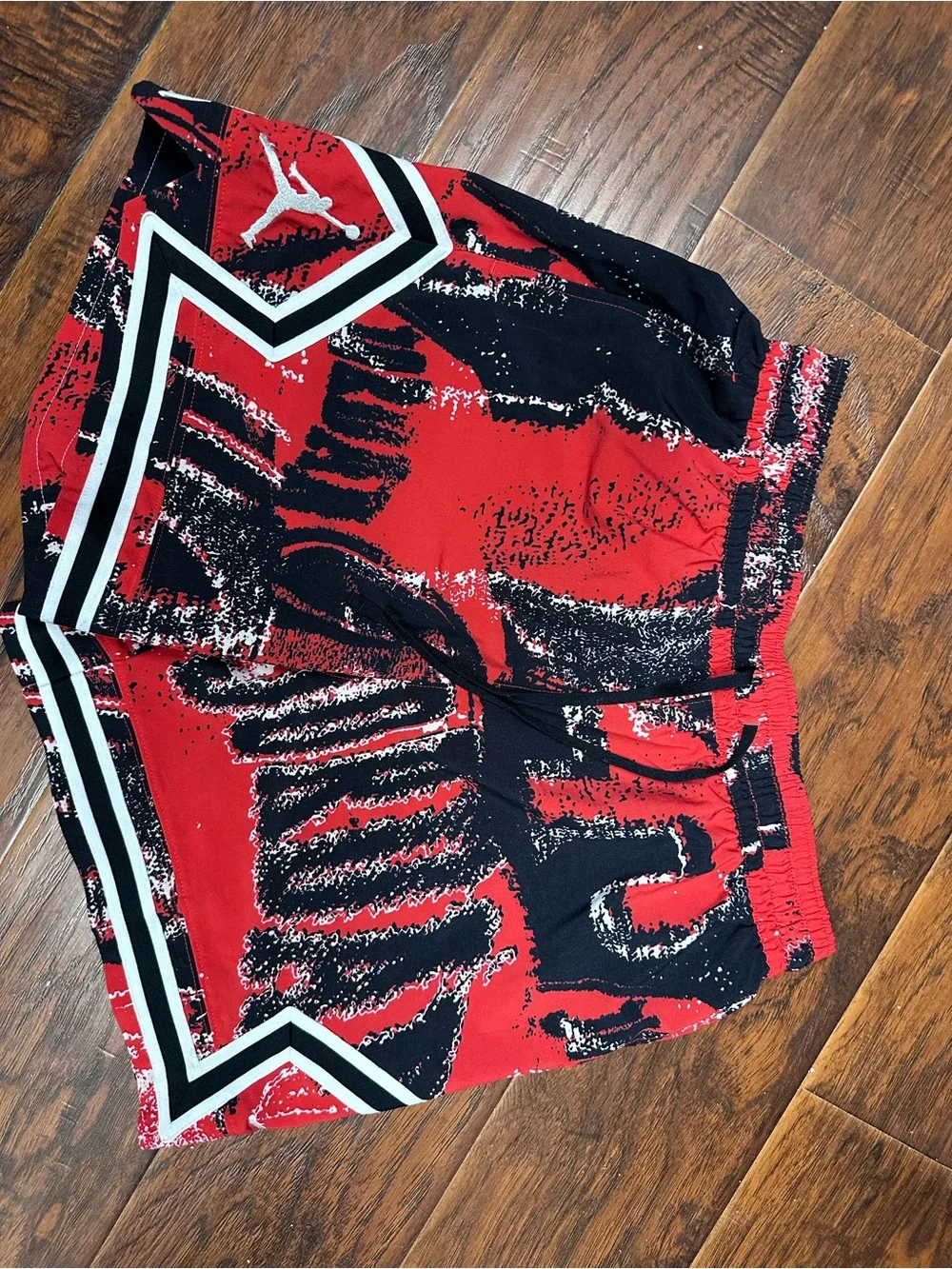 Jordan Red and Black Graphic Athletic 2pc Shorts Set